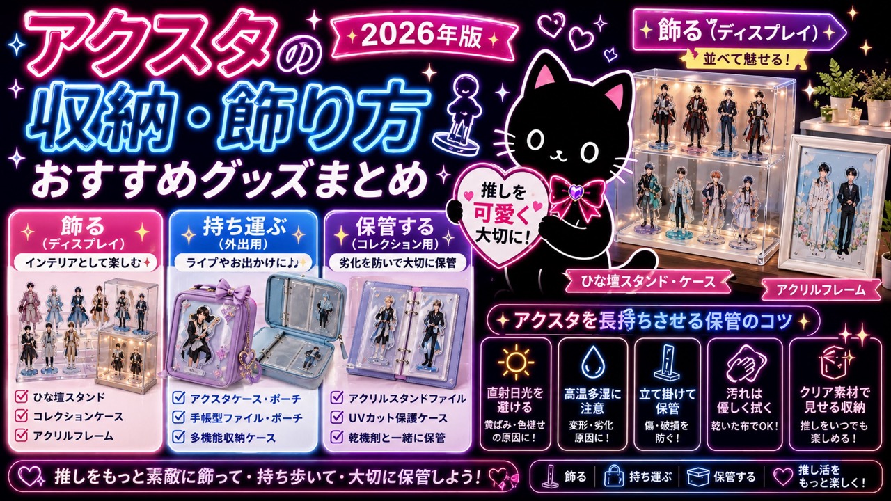 アクスタの収納・飾り方おすすめグッズまとめ【2026年版】