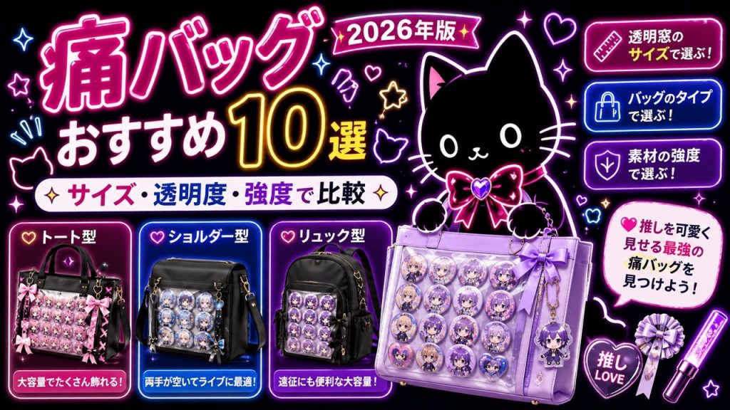 痛バッグにおすすめのバッグ10選【2026年版】サイズ・透明度・強度で比較