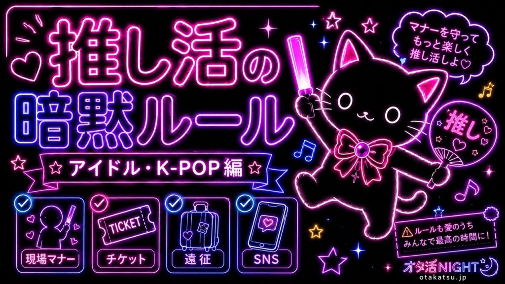 推し活の暗黙のルール【アイドル・K-POP編】現場マナーから遠征まで完全まとめ