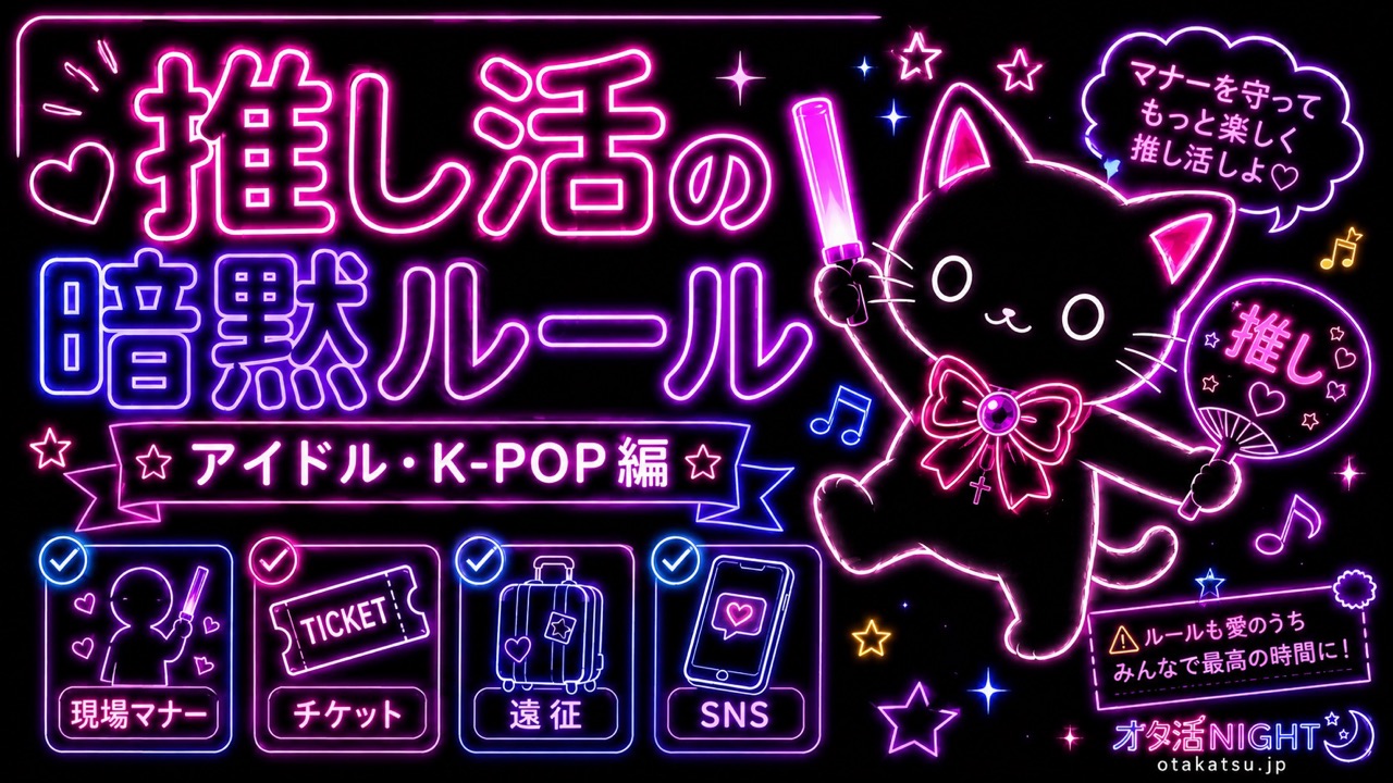 推し活の暗黙のルール【アイドル・K-POP編】現場マナーから遠征まで完全まとめ