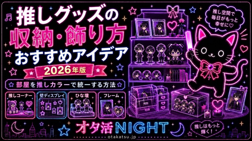 推しグッズの収納・飾り方おすすめアイデア【2026年版】部屋を推しカラーで統一する方法